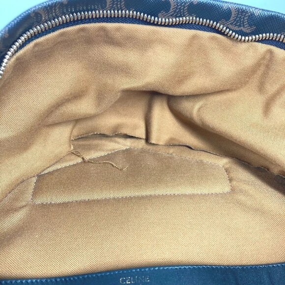 CELINE Bag Triomphe Backpack Leather Brown/Black - Picture 15 of 16